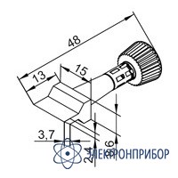 Плоское широкое (15 мм) жало для нагрева отрезка медной оплетки wicknc при чистке контактных площадок печатных плат от остатков припоя (к i-tool) 102ZDLF150