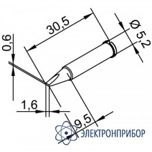 Клин 1,6 мм (к i-tool, i-tool nano): штатное жало в комплекте паяльника i-tool 102CDLF16