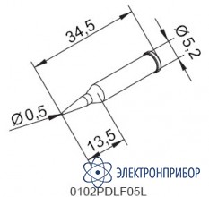 Конус длинный 0,5 мм (к i-tool, i-tool nano) 102PDLF05L