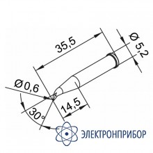 Конус длинный 0,6мм, изогнутое (к i-tool, i-tool nano) 102SDLF06L