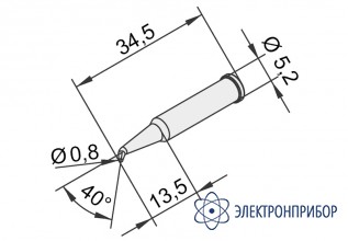 Конус длинный 0,8мм, изогнутое (к i-tool, i-tool nano) 102SDLF08L