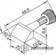 Уникально массивное жало - усеченный брус 20 мм x 13,5 мм (к i-tool) 102CDLF200