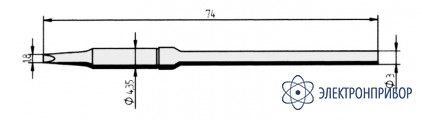 Клин 1,8мм, удлиненное (к microtool) 212KD-LF