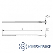 Комплект вольфрамовых электродов 0,8 мм (1 пара) для бис-05.4 30-0.80-0.20