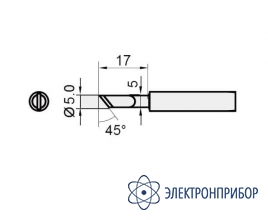 Жало сменное (ножевидное скос 45 градусов диаметр 5 мм) 5SI-216N-K