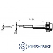 Лезвие 5,5 мм с подгибом 1,5мм - для пайки plcc (к techtool) 612MD