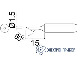 Паяльная сменная головка для паяльников hakko 907/907esd HAKKO 900M-T-1.5CF