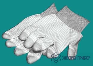 Перчатки esd с фрикционным резиновым покрытием пальцев A-0004-1
