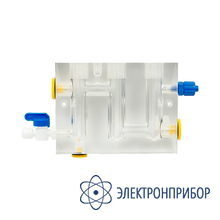 Акриловая проточная камера (ячейка) на 3 электрода (до 60 градусов) 3/4" npt AQUA-LAB AQ-CELL3-3/4