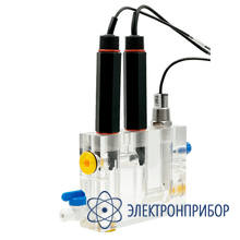 Акриловая проточная камера (ячейка) на 3 электрода (до 60 градусов) 3/4" npt AQUA-LAB AQ-CELL3-3/4