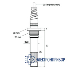 Промышленный электрод для контроллера ph и хлора aq-chl1 AQUA-LAB AQ-CHL1-EL3