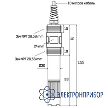 Промышленный датчик растворенного кислорода для aq-do150 и aq-do300 AQUA-LAB AQ-DO1-EL10