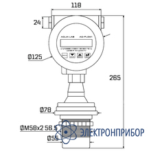 Промышленный ультразвуковой измеритель скорости потока AQUA-LAB AQ-FLOW1-RS485