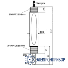 Промышленный мембранный электрод-оксиметр (rs-485) AQUA-LAB AQ-SMART-DO1