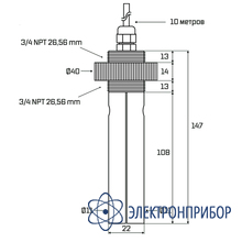 Промышленный ec электрод для 15% концентрации химии AQUA-LAB AQ-EC-HIM