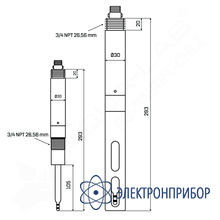 Промышленный электрод свободного хлора 0-2.000mg/l (rs-485) AQUA-LAB AQ-SMART-CHL1