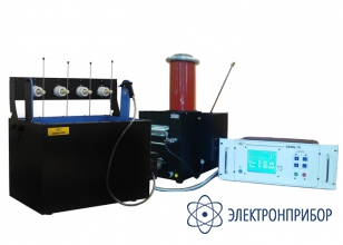 Аппарат высоковольтный испытательный в стальном корпусе (исполнение под стойку 19′) с usb и по совместно с ванной для испытаний АВИЦ-70 исп.3 USB и ПО c АВИЦ-20П