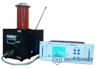 Аппарат высоковольтный испытательный в стальном корпусе (исполнение под стойку 19′) АВИЦ-70 исп.3