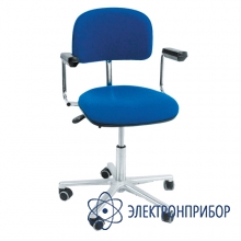Антистатический лабораторный стул с тканевым покрытием с регулировкой угла наклона спинки, с газлифтом kj/200 КТ 201 ESD