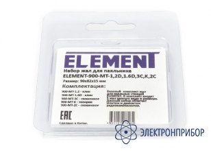 Набор жал для паяльника ELEMENT-900-MT-1,2D,1.6D,3C,K,2C