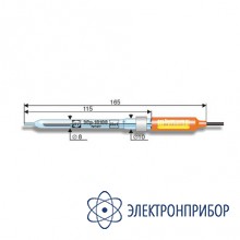 Электрод сравнения лабораторный двухключевой (ag/agcl) полумикро, d=8мм ЭСр-10108