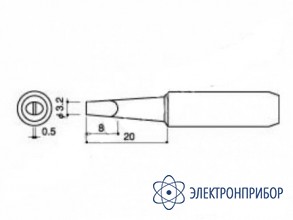 Паяльная сменная головка для паяльников hakko 900l, 908 HAKKO 900 L-T-4C