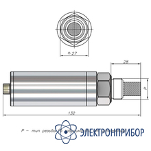 Измерительный преобразователь (без камер), давление 400 атм ИПВТ-08-Д3-1/2" G