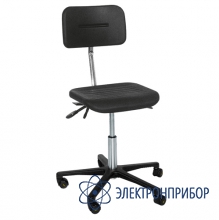 Антистатический полиуретановый лабораторный стул с регулировкой угла наклона спинки КАТ Стандарт ESD