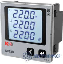 Вольтметр трехканальный 1rs-485 (лицевая панель 72х72 мм) КС72В-К3