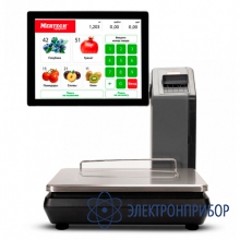 Торговые настольные весы с печатью этикеток M-ER 725 PM SELFPRINT (15", USB, Ethernet, Wi-Fi)