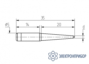 Паяльная насадка 1,5 мм (двухсторонний срез, износостойкая) М20-DА-01