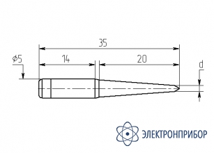 Паяльная насадка 0,8 мм (двухсторонний срез, износостойкая) М20-DА-11
