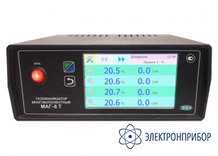 Восьмиканальный газоанализатор (блок индикации, usb, rs-232, ethernet, 8 реле, 8 аналоговых выходов, дисплей 5 дюймов) МАГ-6 Т-8-В-8Р-8А-Е (5)