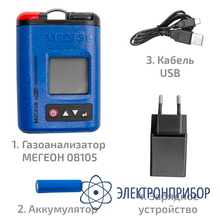 Газоанализатор (газосигнализатор) диоксида серы индивидуальный МЕГЕОН 08105
