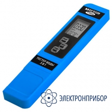 Тестер воды 3 в 1 (солемер/кондуктометр/термометр) МЕГЕОН 17004