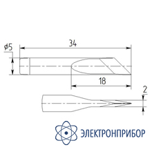 Паяльная насадка ножевая 8 мм (косой нож, угол 30°, износостойкая) ML25-DK-05-30