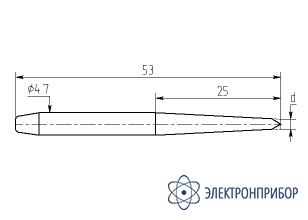 Паяльная насадка 0,8 мм (двухсторонний срез, износостойкая) для паяльных станций pace МP25-DА-11