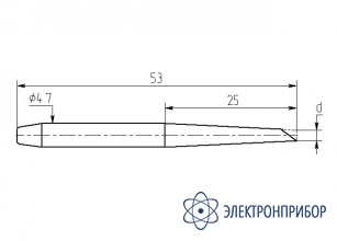 Паяльная насадка 2,5 мм (односторонний срез, износостойкая) для паяльных станций pace МP25-DB-02