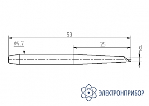 Паяльная насадка 3,5 мм (миниволна, износостойкая) для паяльных станций pace МP25-DC-03