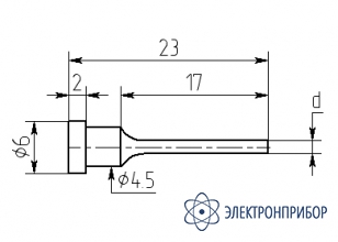 Паяльная насадка 2,5 мм (затачиваемая, медная) MW17-Z-2.5