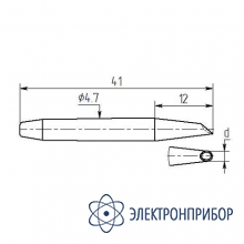 Паяльная насадка 3,5 мм (миниволна, износостойкая) МP12-DC-03