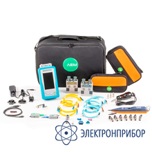 Квалифицирующий кабельный тестер с poe для тестирования медных кабельных линий и оптоволокна с функцией certi-lite с набором идентификаторов #2-#8 и индуктивным щупом NSA-K61