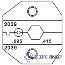 Матрица n и ms39012 типа rg8 rg11 rg213 rg216 для кримперов 1300/8000 Paladin Tools PA2039