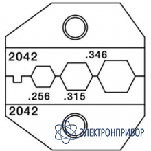 Матрица rg59 rg6 для кримперов 1300/8000 Paladin Tools PA2042