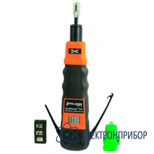Ударный инструмент surepunch pro pdt для расшивки кабеля на кросс с лезвием 110 и фонариком Paladin Tools PA3596