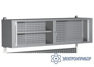 Полка-бокс жалюзийная 1800х400х300 мм ПО-ЖЛ-18 RAL7035