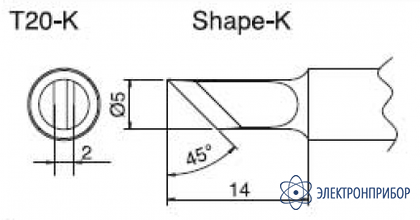 Паяльная сменная композитная головка для станций fx-838 T20-K