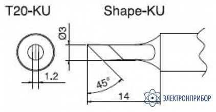 Паяльная сменная композитная головка для станций fx-838 T20-KU