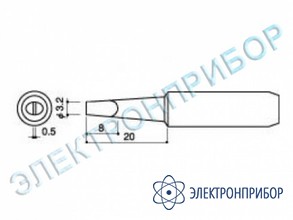 Паяльная сменная головка для паяльников hakko 900l, 908 HAKKO 900 L-T-3.2D