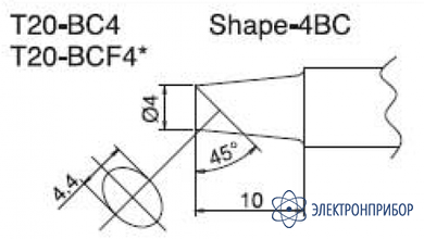 Паяльная сменная композитная головка для станций fx-838 T20-BCF4